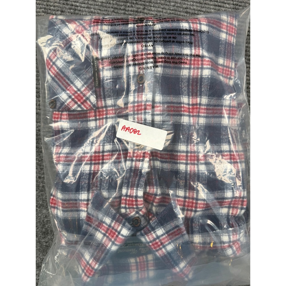 Vermont Flannel Co Shirt Mens XL Blue Red Plaid Excellent Heavy Cotton USA Made - Picture 9 of 9